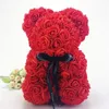 Rose Teddy Bear Valentines Day Gift 25cm Flower Bear Artificial Christmas Gift for Women Valentines Gift Sea Ship QH57