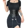 Bustiers & Corsets Women's Punk Metal Chain Tops Mall Goth High Waist Harajuku Vintage Slimming Waste Shaper Cummerbunds Girdle