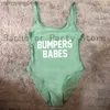 Kvinnors badkläder Bumlare Babes One Piece Swimsuit Kvinnor Badkläder Högskurna strandkläder Plus Size Baddräkt Sexig bodysuit Summer Swimming Suit T230606