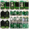 c2604 2022 Reverse Retro 14 Chandails de hockey Jamie Benn 91 Tyler Seguin 4 Miro Heiskanen Winter Classic Stitched Jersey Green 21 Jason Robertson 20 Black Stitched Shirt