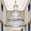 Lustres Moderne De Luxe Cristal Villa Escalier El Lobby Lampes Suspendues Pour Plafond Led Éclairage Intérieur Luminaire Décor