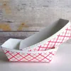 Plates 50 Pcs Disposable Trays Box Daily Use 12X8.5X3.8CM Dessert Dish Decorative Boats Paper Compact Lovely Snack