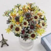 Decorative Flowers Plastic Artificial Autumn Small Craft Flower Silk Fake For Decorations Home Wedding Balcony Arrangement Supplies