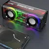 V8 Double Sound Transparent Mecha -högtalare RGB Lätt utomhus bärbar subwoofer trådlös Bluetooth TWS Super Bass Audio