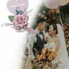 Fleurs décoratives Corsage Fleur Avec Ruban Faux Perle Haute Simulation Décoration De Mariage Romantique Mariée Demoiselle D'honneur Fille Bracelet