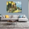 Campagne paysage toile Art Belagio soleil à la main peinture à l'huile impressionniste moderne décor à la maison