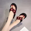 Slippers 6 Cm High Heel Women's Bohemian Flip Flops Ladies Sandals Sponge Cake With Non-slip Clip Toe Home Beach Shoes
