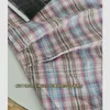 Kvinnors blusar Fashion Long Cotton Check Overdimensionerad skjorta Topp Kvinnor Halva ärm 2023 Summer Female Loose Plaid Blue BF Style