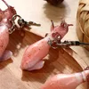 Creative Cartoon Pvc Squid Food Model Key Chains для женщин для женщин морепродукты серия автомобильных пакетов аксессуары ключ кольцо