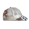 Ball Caps berretto da baseball regolabile in plaid di cotone per uomo e donna 106 G230606