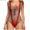 Women's Swimwear Funny One Piece Swimsuit Women Sexy Chest Hair Bathing Suit Summer Swimwear Joke Bather Novelty Beach Wear Bikini Beer Fat T230606