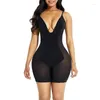 Bodys femininos modeladores em U com decote profundo nus Bodysuits femininos elásticos de cor sólida e sedosos Bodysuits de cintura baixa nas costas