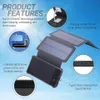 Banque d'alimentation solaire détachable 2 en 1 8000mAh Portable Fold Solar Panel Pliable Etanche Outdoor Solar Power Bank Power Bank avec 4 panneaux solaires