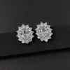 Designer Diamond Rose Diamond Stud Earrings Luxurious Zircon Sparkling Crystal Women's Stud Earrings Fashion Ladies Jewelry women's earring