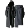 Imperméables Adt Long Imperméable Hommes Femmes Imperméable Vêtements De Pluie Eva Noir Randonnée En Plein Air Voyage Imperméable À Capuche Manteau De Pluie Poncho Thicke Dhazg