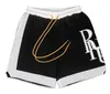 Projektantki szorty rhude szorty męskie szorty kapsułki letnie spodnie plażowe oddychane pociej się luźne spodnie do koszykówki fitness męskie krótkie czarne szorty rozmiar s-xl