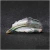 Pins Brooches Natural Shell Feather Brooch Shape Cor For Women Fashion Jewelry Gift Will And Sandy Drop Delivery Dhgtw