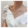 Anhänger Halsketten Koreanische Vintage Natürliche Süßwasser Perle Für Frauen Gold Farbe Link Kette Asymmetrische Toggle Verschluss Kreis Choker Hals DHTP1