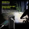 Cykelbelysningar Natfire 10000mAh Cykelljus Digital batterisindikator USB -laddningsbar uppsättning med 3 hållare 7000lm 8 LED -ficklampa 230605