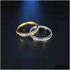 Полосы кольца 4 -мм однократное сверло кольцо женская нержавеющая сталь Свадебная обручация мода