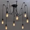 Pendant Lamps E27 Led Lights Retro Spider American Style Kitchen Lamp Vintage Bar Cafe Restaurant Dining Living Room Lighting Fixture