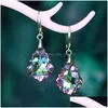 Слушая люстра Sier Austrian Crystal Colorf Baroque Leaf Fashion Serving Jewelry Good Gift Серьги Оптовая доставка DHIZ3