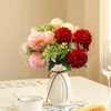 Fleurs Décoratives Moderne Avec Tige Multicolore Chambre Décor À La Maison Fausse Fleur Bulbeuse Réutilisable Boule De Simulation Chrysanthème Fournitures