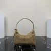 2023 Новая женская сумка-тоут высокого качества на заказ, сумка через плечо золотой серии 1NE515, сверкающий внешний вид, подходит для любого случая