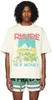 Letter Printing Rhude Short Sleeve Unisex 1 Black White Apricot T-Shirts Castle Coconut Tree Casual Loose Rhude Top Tees 710u