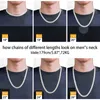 مخصص تمرير مخصص Diamond Hip Hop Jewelry 925 Sterling Silver 6mm 8mm Iced Out VVS Cuban Link Moissanite Chain for Men