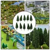 Decorative Flowers 10pcs Model Pine Tree Simulation Artificial Garden Landscape Decoration Railway Building Layout