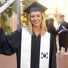 Sjaals Afstuderen Sjerp Zuid-korea Vlag Sjaal Stola Saffierblauw Met Ster Streep Bachelor Gown Accessoire Lint 180 14 cm