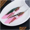 Dangle Chandelier Retro Feather Tassel Earrings Ear Cuffs Hoop For Women Fashion Jewelry Will And Sandy Drop Ship Delivery Dhxpv