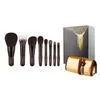 Pinceles MyDestiny wintersweet Juego de 8 pinceles de maquillaje Pelo de animal Pinceles de alta calidad kit de maquillaje Polvo de pestañas Rubor para cejas Pincel facial