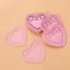 Masa Peçeti 250pcs Kalp Doilies Hollow Love Placemats Petrol Düzeltısı Kağıt Kek Paspasları Düğün 4 inç