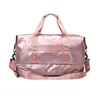 Yoga väskor Gym Bag Pearlescent Women Fitness Training Handväska med skor Pocketvattentät Yoga Pack Travel Duffel Balso Sac de Sporttas 230605