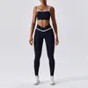Active Set Two -Piece Gym Set Women Short Workout Clothes for Fitness Sport Yoga Outfits Sports Bra Legings Tracksuit