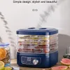 Dehydrators 220V torkade fruktgrönsaker ört köttmaskin hushåll mini mat dehydratorer husdjur kött dehydratiserade 5 brickor snacks lufttorkare