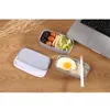 Учебные посуды наборы Bento Box - двухслойный пластиковый обед для детского холодильника, сохраняя свежие инструменты в безопасности