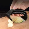 Nova prensa de alho de aço inoxidável manual moedor de alho cortar ferramentas de alho arco vegetais utensílios de cozinha acessórios de cozinha atacado