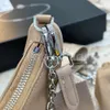 Re-Edition Luxus-Designer-Umhängetasche, 3-in-1-Crossbody-Mini-Hobo-Handtasche mit abnehmbarer Tasche am Schultergurt, Saffiano-Lederbesatz, große Einkaufstasche