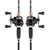 Rod Reel Combo Sougayilang Casting Fishing Conjunto de 4 seções Rod de pesca de fibra de carbono e rolo de pesca de fundição de 171bb para viagens ao ar livre 230606