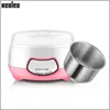 Pièces d'ustensiles de cuisine XEOLEO Yaourtière Mini Machine à Yaourt Automatique Ménage DIY Yaourt Outils Appareils de Cuisine Réservoir en Acier Inoxydable Rose 220V 230605