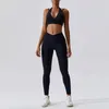 Active Sets Sportswear Woman Gym Set Sexy Halter Bra Push Up Short Suit For Fitness Sport Top Leggings Workout Clothes Yoga Tracksuit