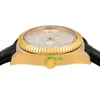 Роскошные наручные часы совершенно новые мужские автоматические часы Sky-Dweller 42 мм 326138 Серебряный циферблат с кожаным браслетом