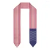 Halsdukar examen Sash American United States USA Flag Scarf sjal stal safir blå med stjärna rand Bachelor klänningstillbehör