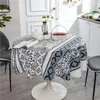 Tovaglia Bohemian El Cafe Decorazione artistica per la casa Rotonda 150 cm Copertura in cotone e lino in stile giapponese con nappa