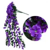 Dekorativa blommor Simulering av Violet Wall Hanging Vine Plant Party Garden Decoration Vardagsrum Balkong