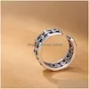 Band Rings Ancient Sier Knit Weave Cross Ring Finger Hollow Open Adjustable Women Men Fashion Jewelry Will And Sandy Drop Delivery Dhsi3