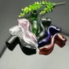 Smoking Pipes bongs Manufacture Hand-blown hookah Colored cartoon logo curved glass pipe